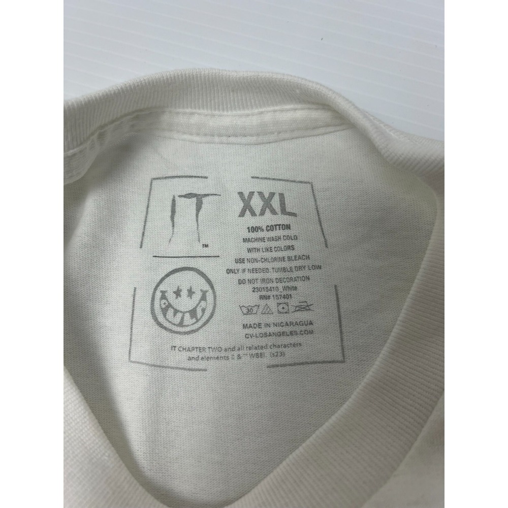 IT Pennywise Youll Float Too Graphic Tee Mens Size XXL White Red Short Sleeve - Picture 4 of 6